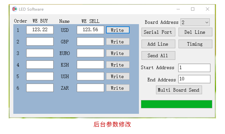 銀行匯率屏后臺參數 銀行匯率屏后臺參數