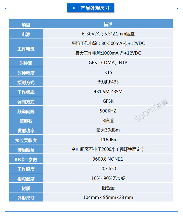 無線授時(shí)服務(wù)器尺寸參數(shù) 無線授時(shí)服務(wù)器尺寸參數(shù)