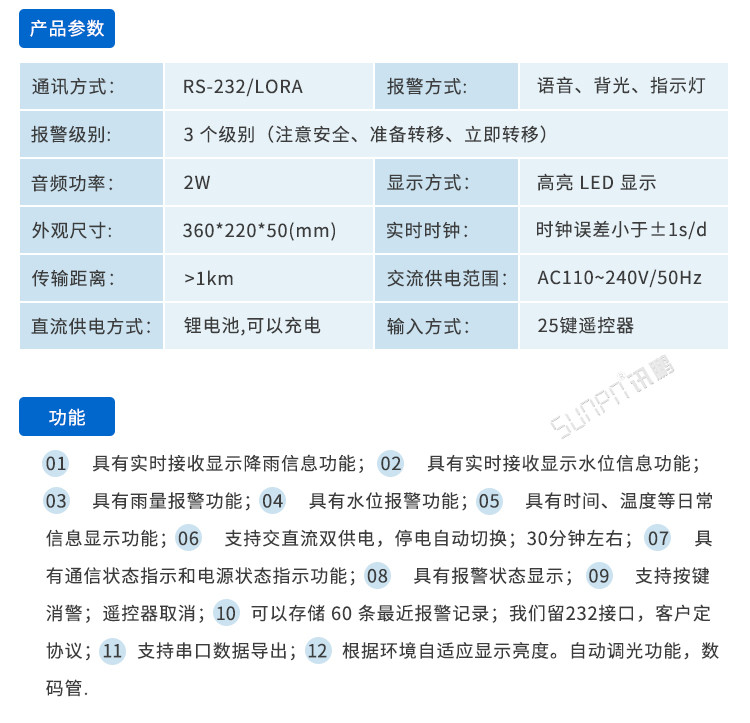 防汛顯示屏產品參數 防汛顯示屏產品參數