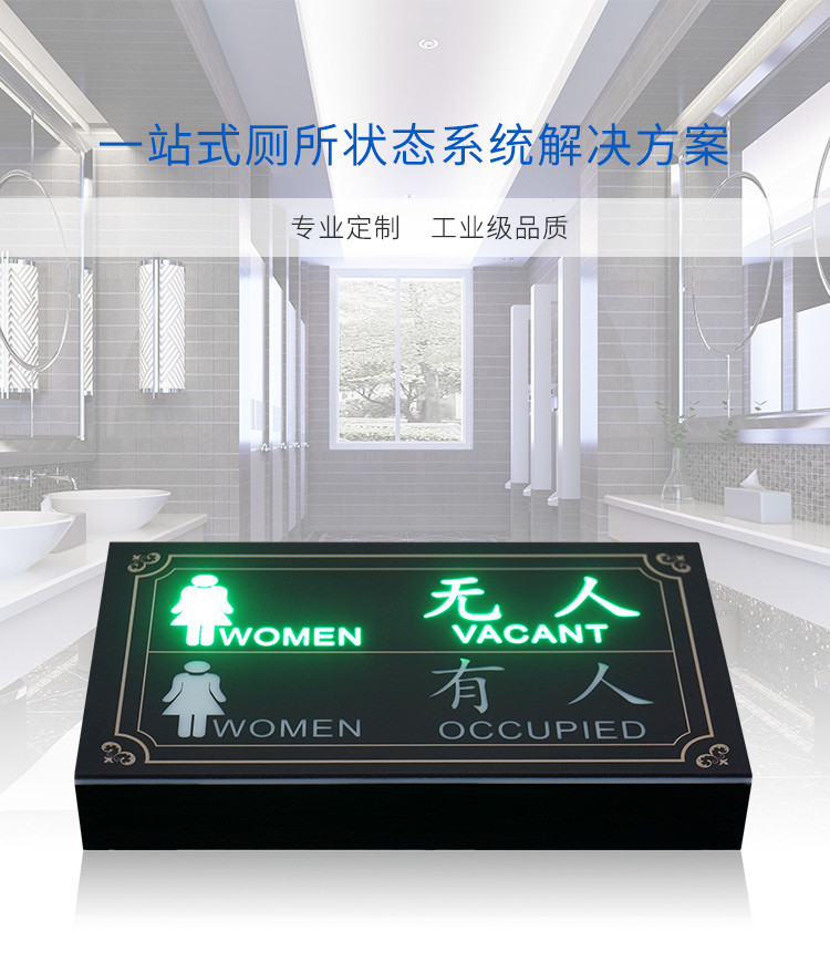 廁所有人無人狀態顯示屏產品引言 廁所有人無人狀態顯示屏產品引言