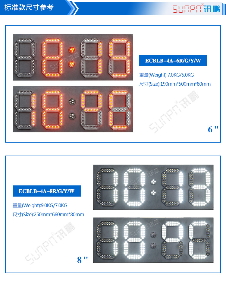 LED戶外電子鐘尺寸參考 LED戶外電子鐘尺寸參考