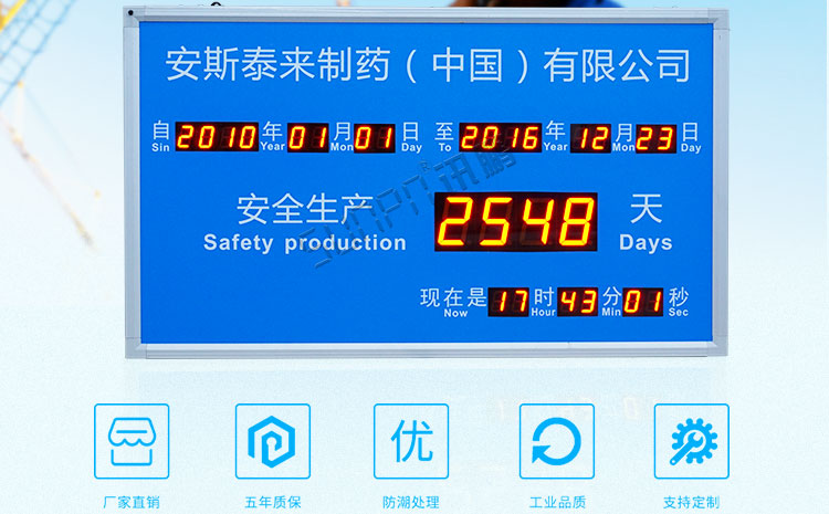 安全運行天數記錄牌介紹