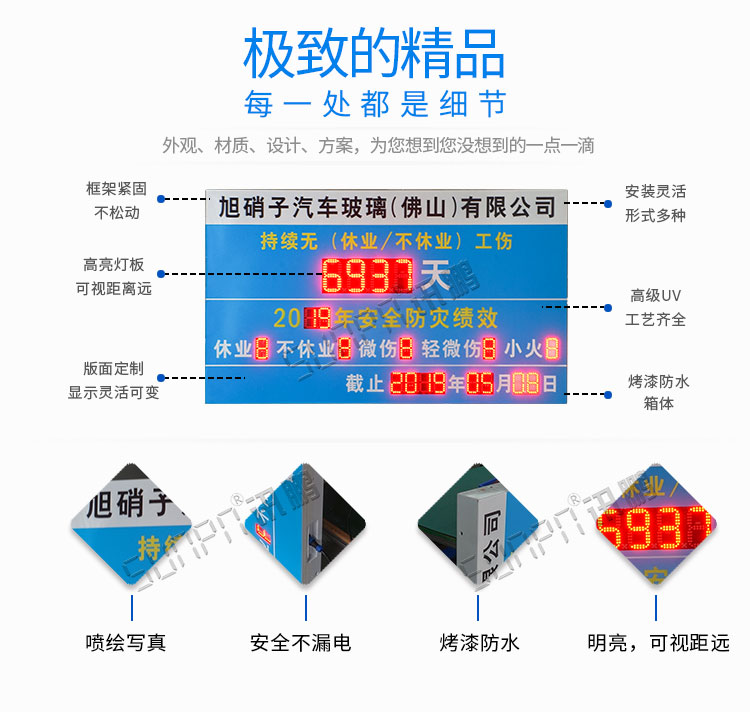 安全天數(shù)顯示看板產品說明 安全天數(shù)顯示看板產品說明