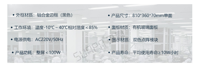電子看板產品參數 電子看板產品參數