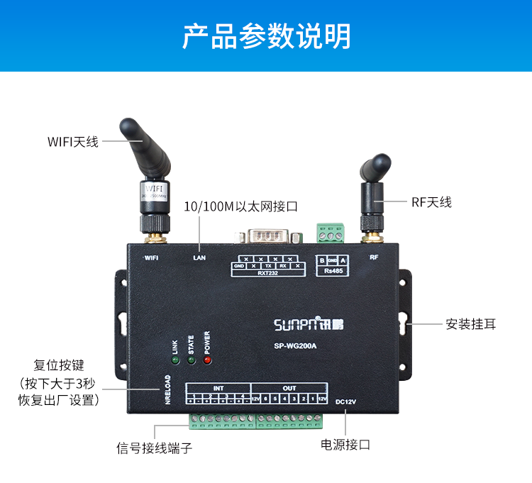工業物聯網網關產品參數說明 工業物聯網網關產品參數說明