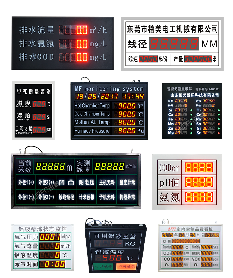 工業數據LED顯示屏-案例參考 工業數據LED顯示屏-案例參考
