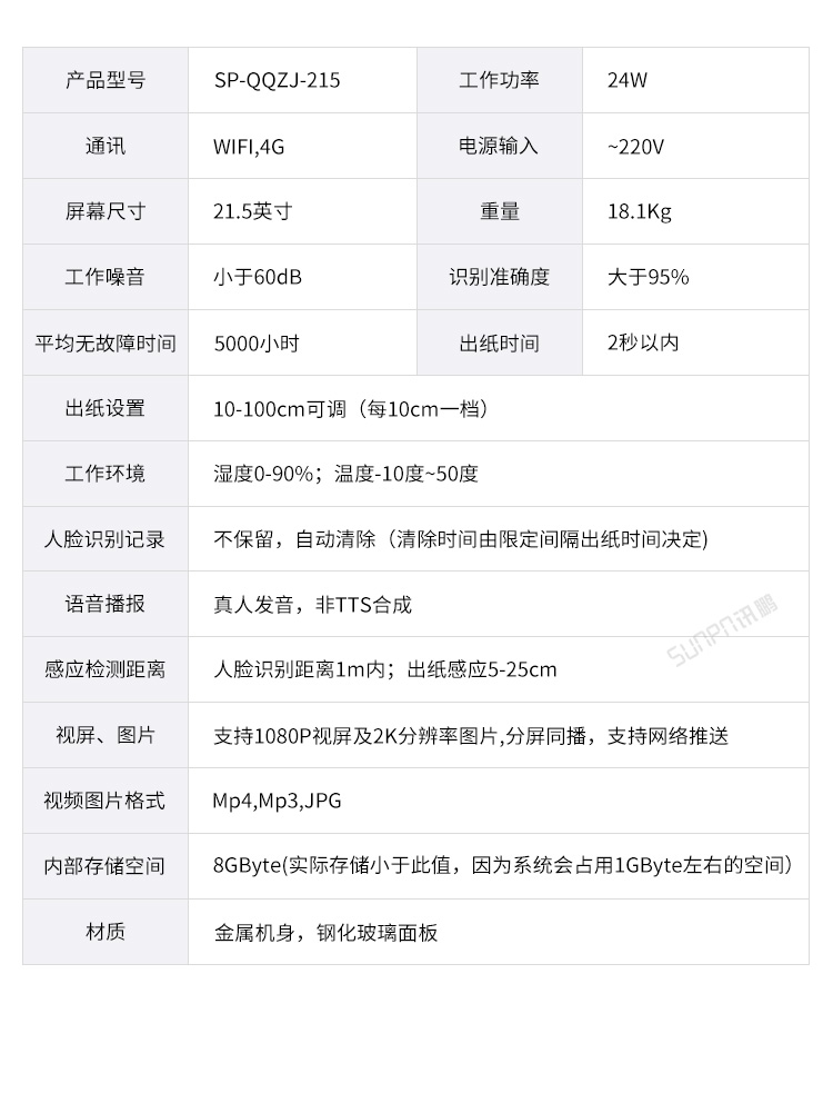 人臉識別廁紙機-參數(shù)說明 人臉識別廁紙機-參數(shù)說明