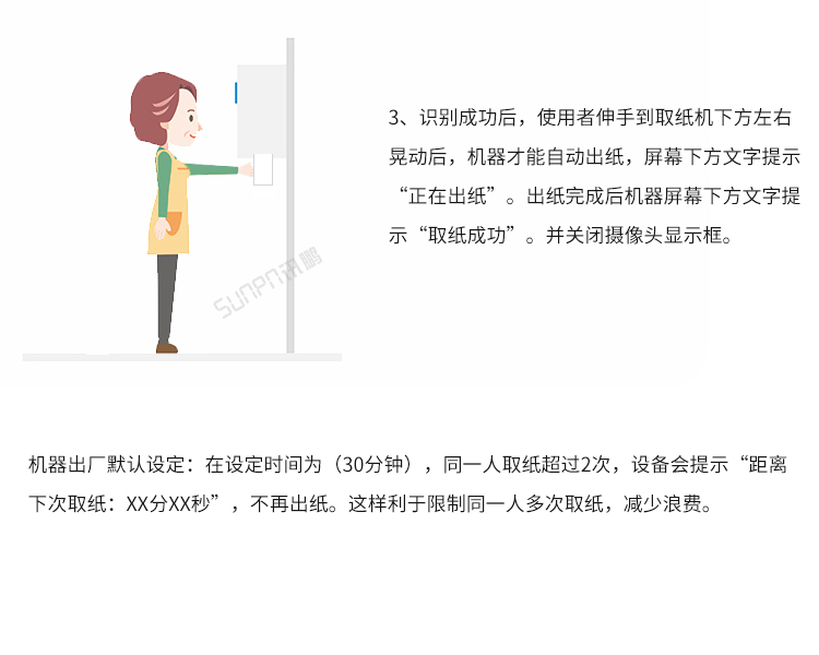 人臉識別廁紙機-操作說明 人臉識別廁紙機-操作說明