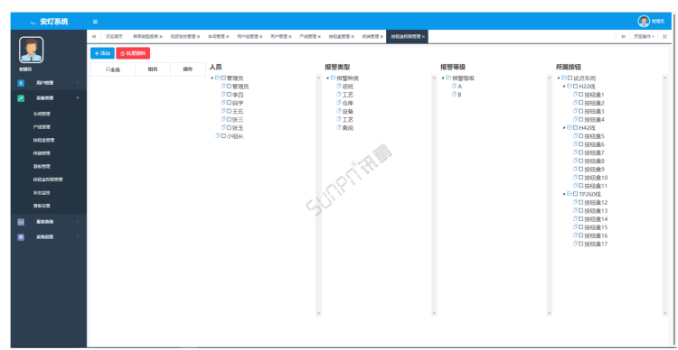 安燈系統軟件管理后臺界面