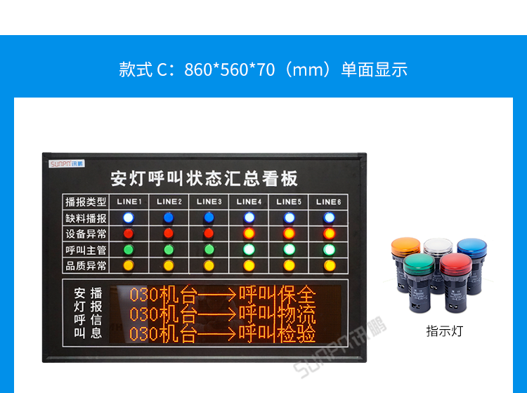 安燈andon系統-指示燈安燈看板款式 安燈andon系統-指示燈安燈看板款式