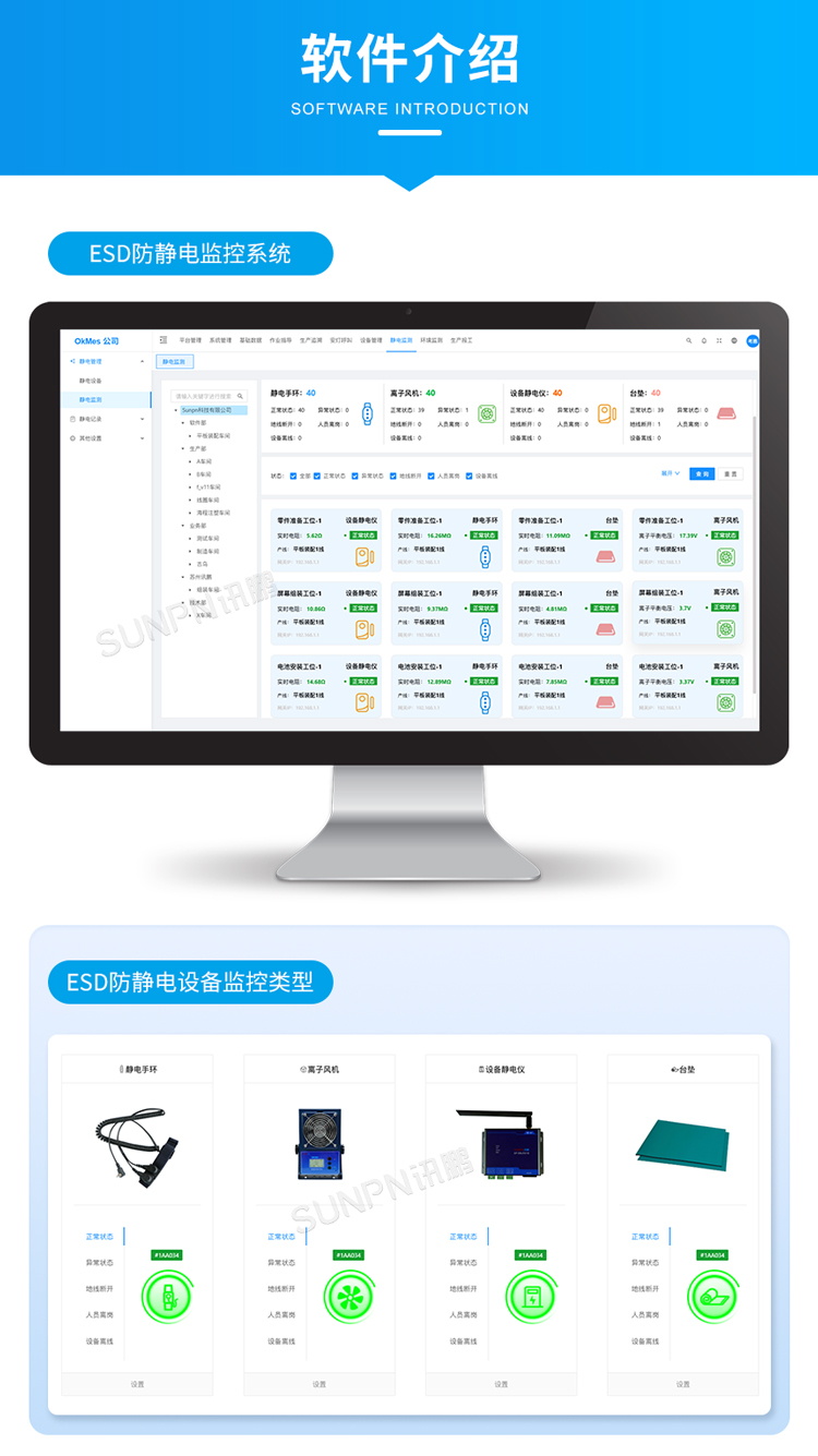 防靜電監控系統軟件介紹 防靜電監控系統軟件介紹